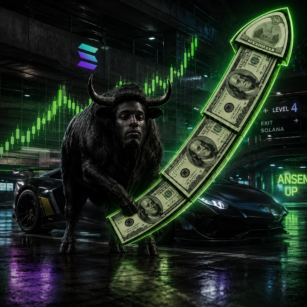 ANSEM UP at a crypto market hall